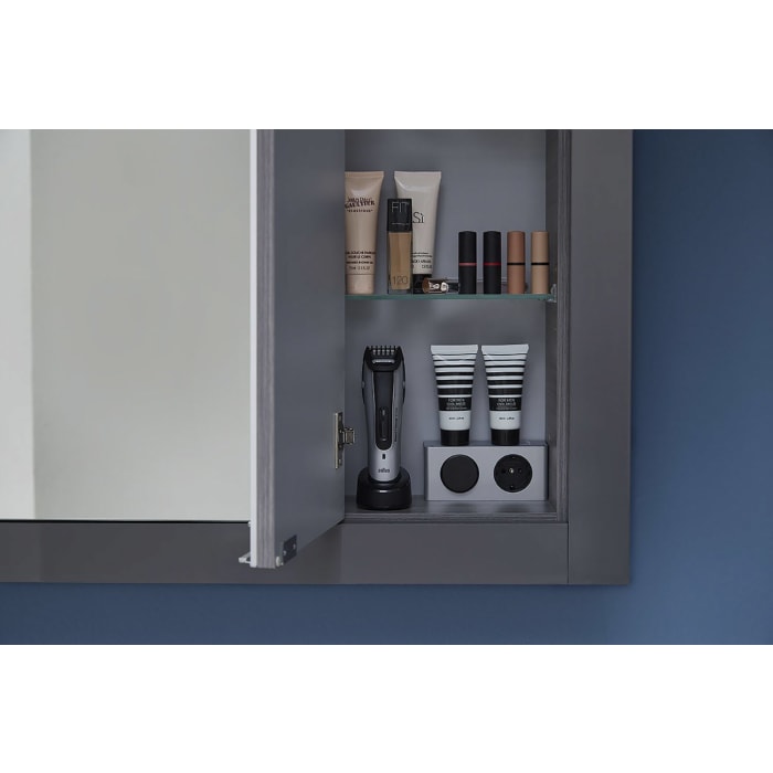 Pelipal PCON LED Einbauspiegelschrank 146,5 x 17 x 83,4 cm 4 Drehtüren