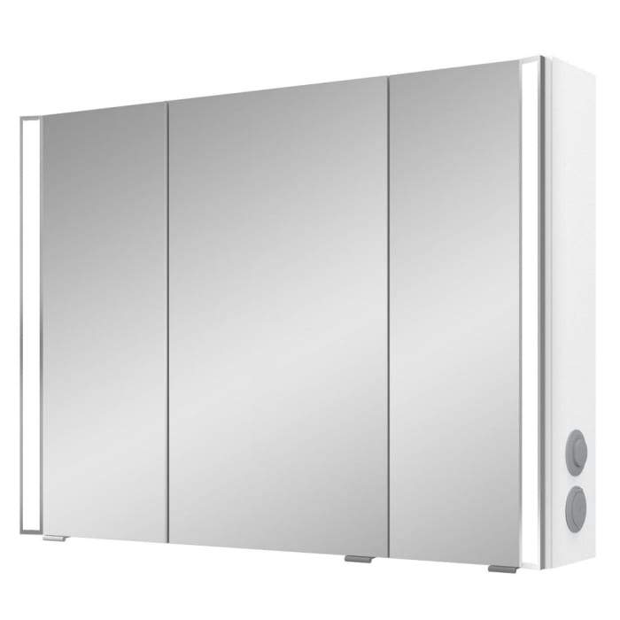 Pelipal S25 Spiegelschrank mit seitl. LED Lichtprofil 90 x 17 x 70 cm, Modul rechts außen, LED Waschplatzbeleuchtung