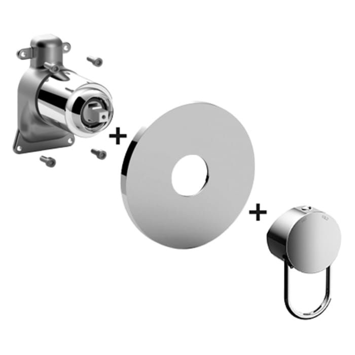 pianura Stella Badewannen-/Brause-Einhebelmischer Unterputz für 2 Verbraucher