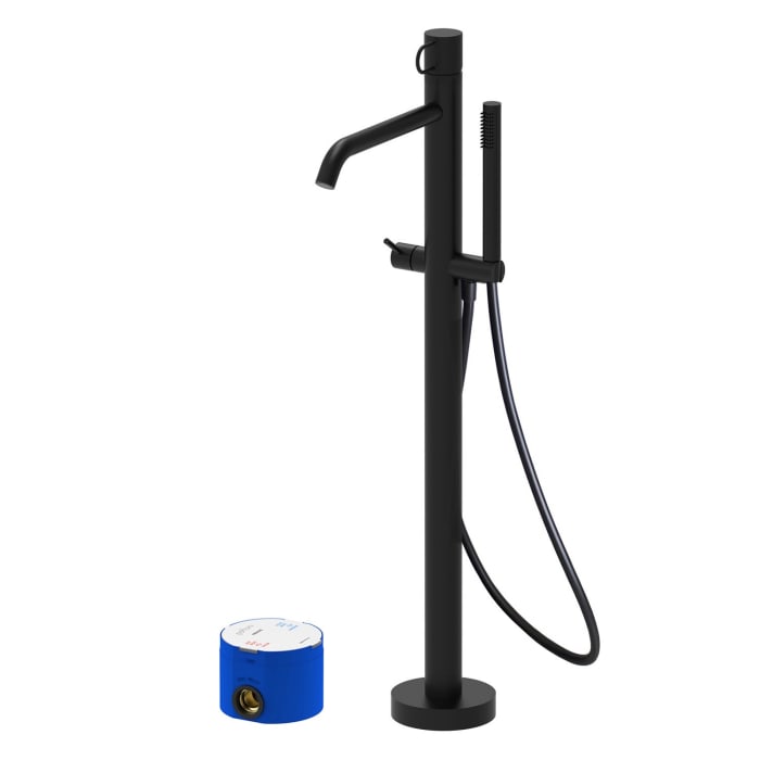 pianura Stella freistehende Wannenarmatur mit Grundkörper für Bodenmontage