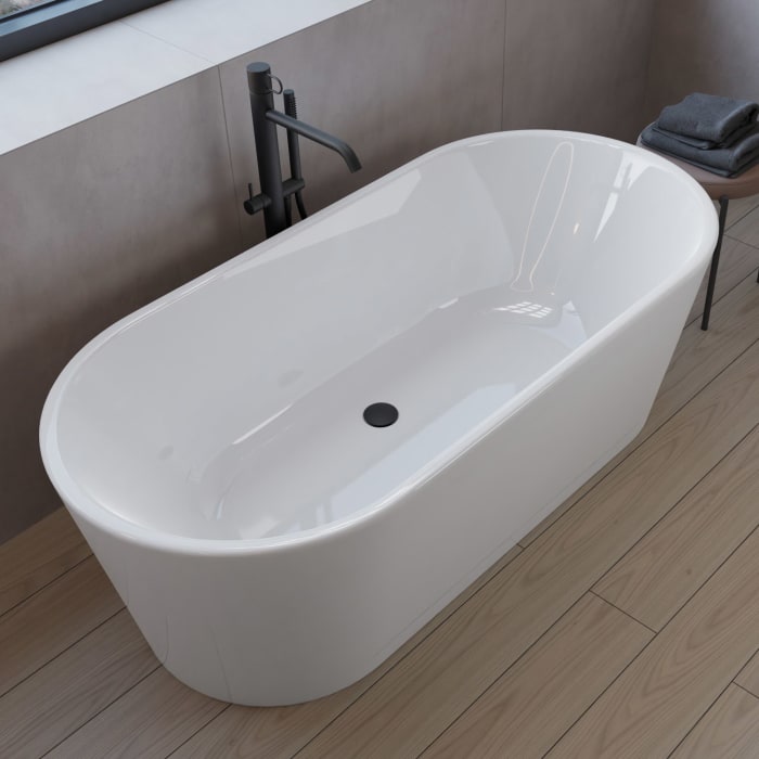 pianura Stella freistehende Wannenarmatur mit Grundkörper für Bodenmontage