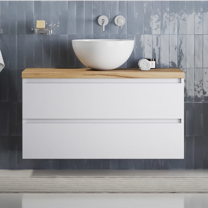 pianura Stella Waschtischunterschrank 100,5 cm mit Aufsatzwaschtisch Emma