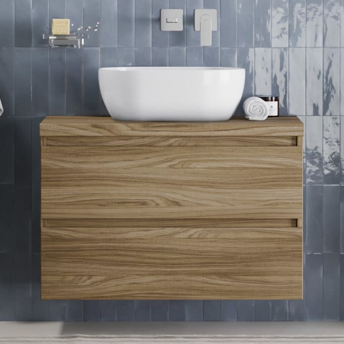 pianura Stella Waschtischunterschrank 80,5 cm mit Aufsatzwaschtisch Mond