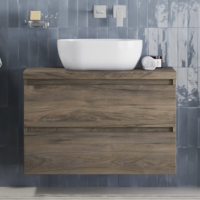 pianura Stella Waschtischunterschrank 80,5 cm mit Aufsatzwaschtisch Mond