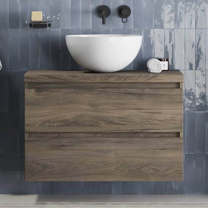 pianura Stella Waschtischunterschrank 80,5 cm mit Aufsatzwaschtisch Emma