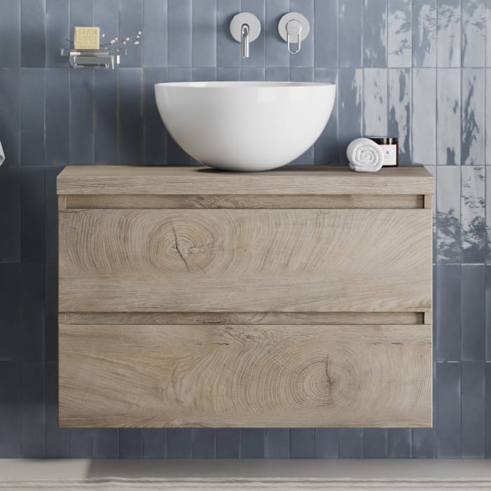 pianura Stella Waschtischunterschrank 80,5 cm mit Aufsatzwaschtisch Emma