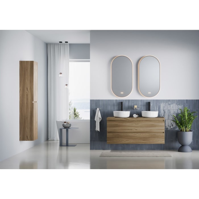 pianura Stella Waschtischunterschrank 120,5 cm mit Doppel-Aufsatzwaschtisch Dante