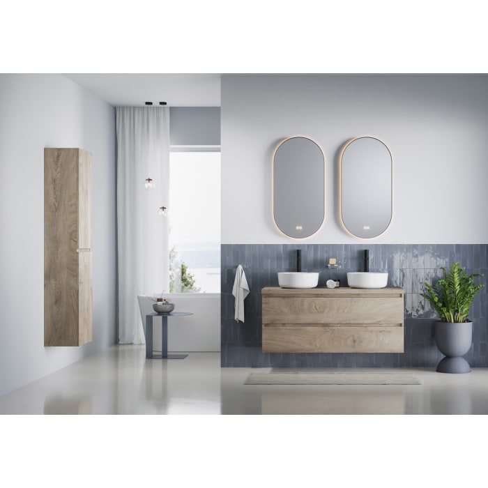 pianura Stella Waschtischunterschrank 120,5 cm mit Doppel-Aufsatzwaschtisch Dante