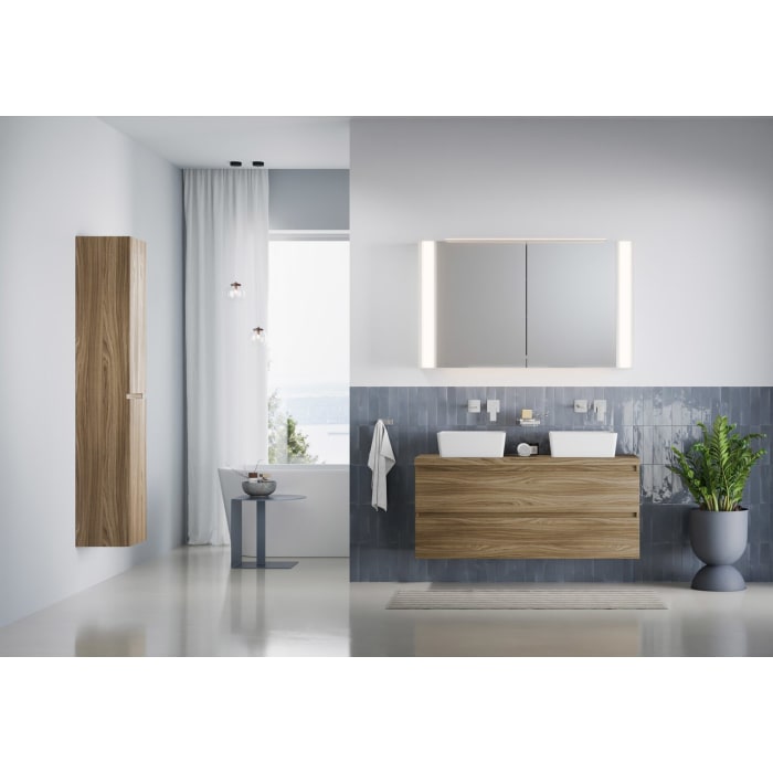 pianura Stella Waschtischunterschrank 140,5 cm mit Doppel-Aufsatzwaschtisch Sole