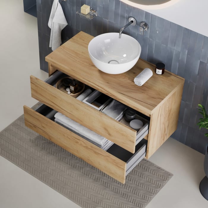 pianura Stella Waschtischunterschrank 100,5 cm mit Aufsatzwaschtisch Emma