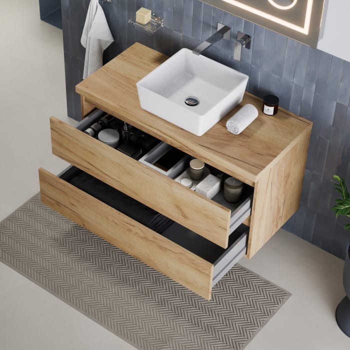 pianura Stella Waschtischunterschrank 100,5 cm mit Aufsatzwaschtisch Sole