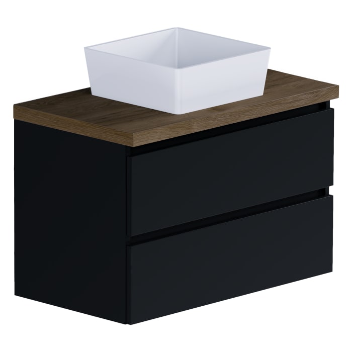 pianura Stella Waschtischunterschrank 80,5 cm mit Aufsatzwaschtisch Sole