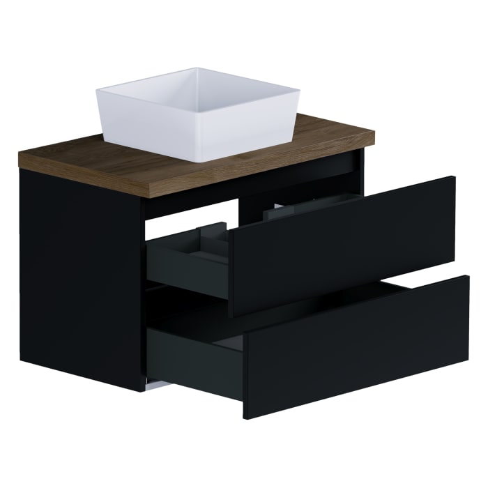 pianura Stella Waschtischunterschrank 80,5 cm mit Aufsatzwaschtisch Sole