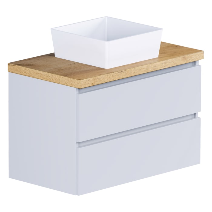 pianura Stella Waschtischunterschrank 80,5 cm mit Aufsatzwaschtisch Sole