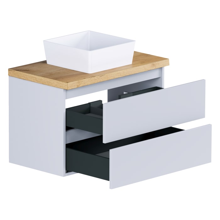 pianura Stella Waschtischunterschrank 80,5 cm mit Aufsatzwaschtisch Sole