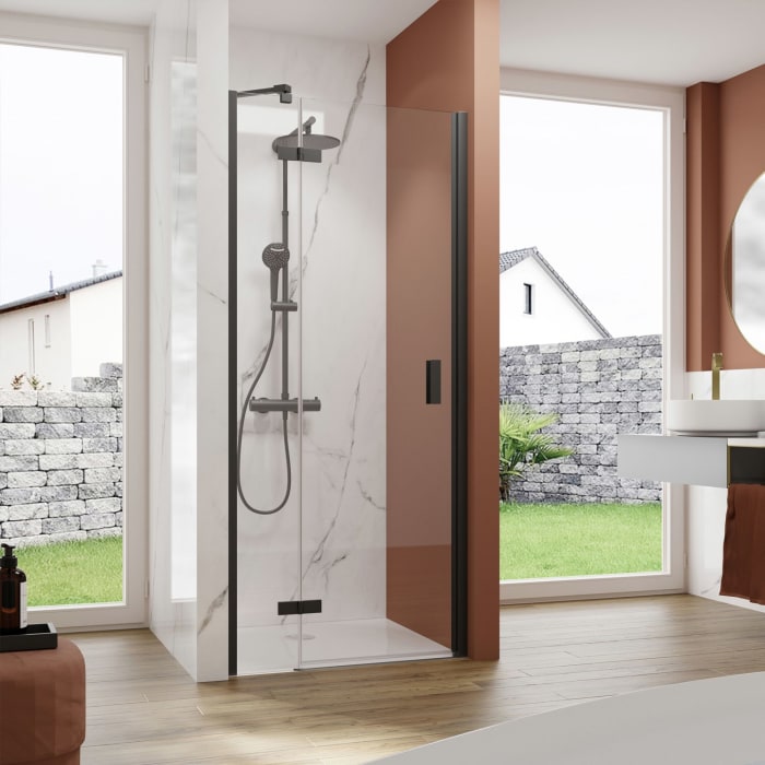 pianura Arianna Drehtür mit Festteil für Nische Sondermaß, Anschlag links