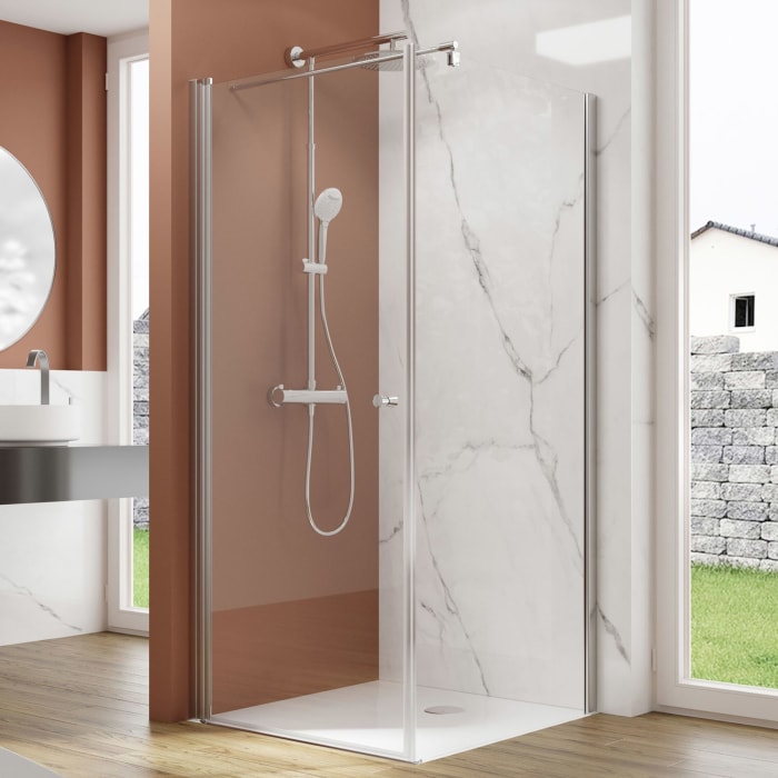 pianura Giulia Drehtür mit Seitenwand 80 x 80 cm