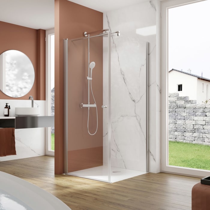 pianura Giulia Drehtür mit Seitenwand 90 x 90 cm