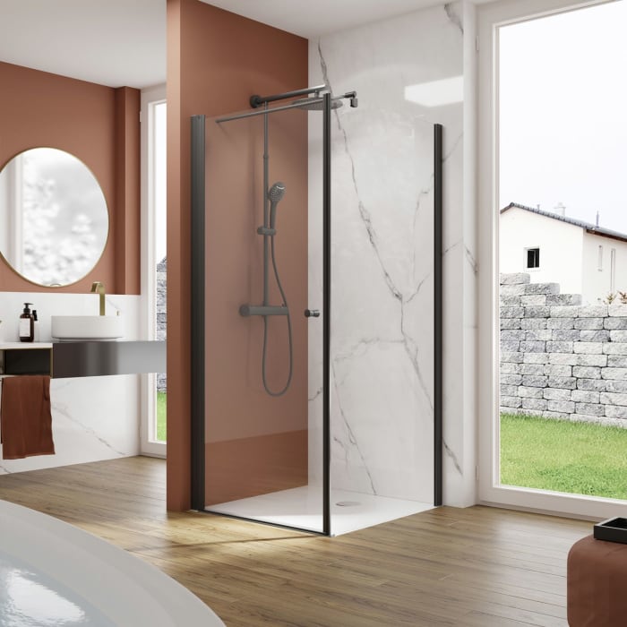 pianura Giulia Drehtür mit Seitenwand 90 x 90 cm