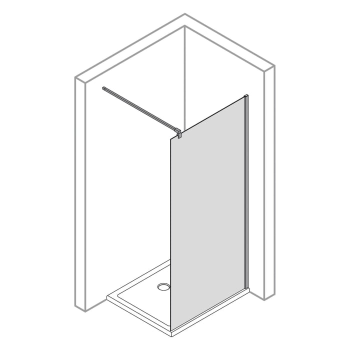 pianura Viola Walk-In Glaselement 140 x 200 cm