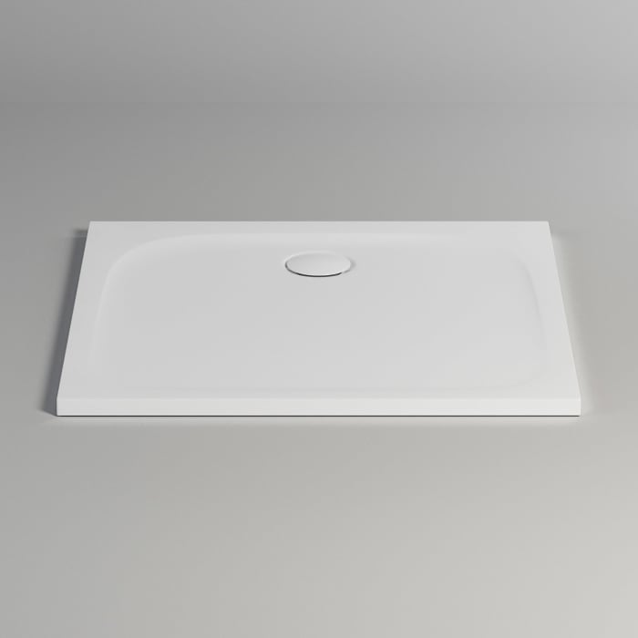 pianura Emilia Mineral-Duschwanne 90 x 90 x 3 cm, Komplettsett