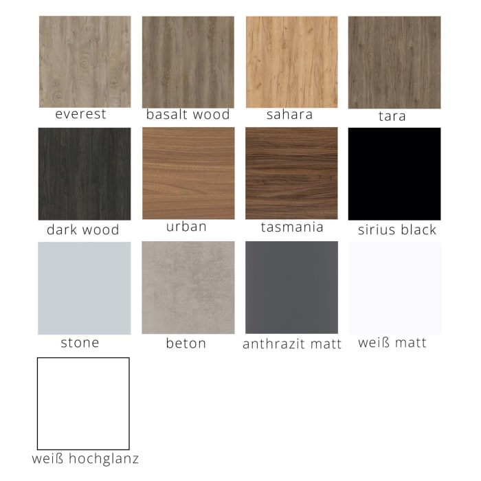 pianura Giulia Badmöbel Set 101 cm mit LED-Lichtspiegel, mit 1 Hahnloch