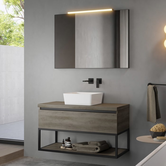 pianura Giulia Badmöbel Set 100,5 cm mit LED-Lichtspiegel