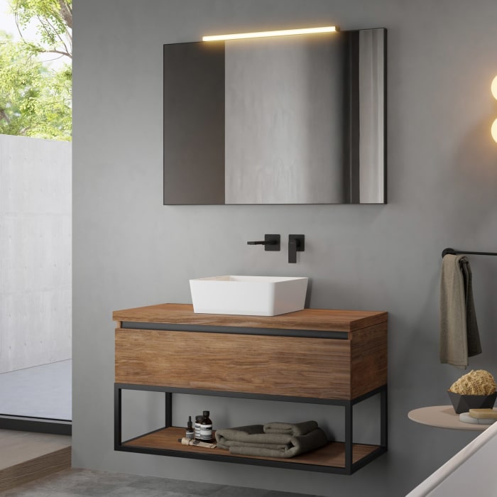 pianura Giulia Badmöbel Set 100,5 cm mit LED-Lichtspiegel