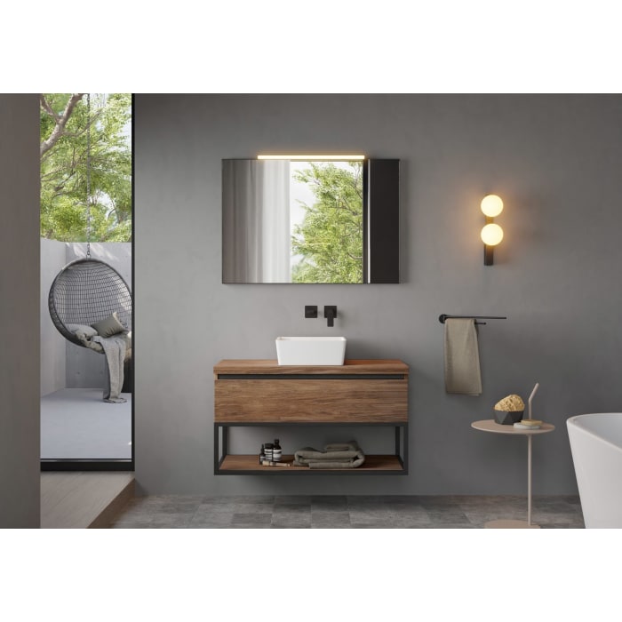 pianura Giulia Badmöbel Set 100,5 cm mit LED-Lichtspiegel