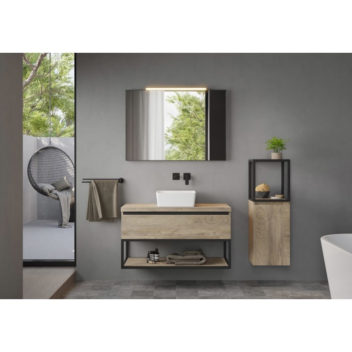 pianura Giulia Badmöbel Set 100,5 cm mit LED-Lichtspiegel