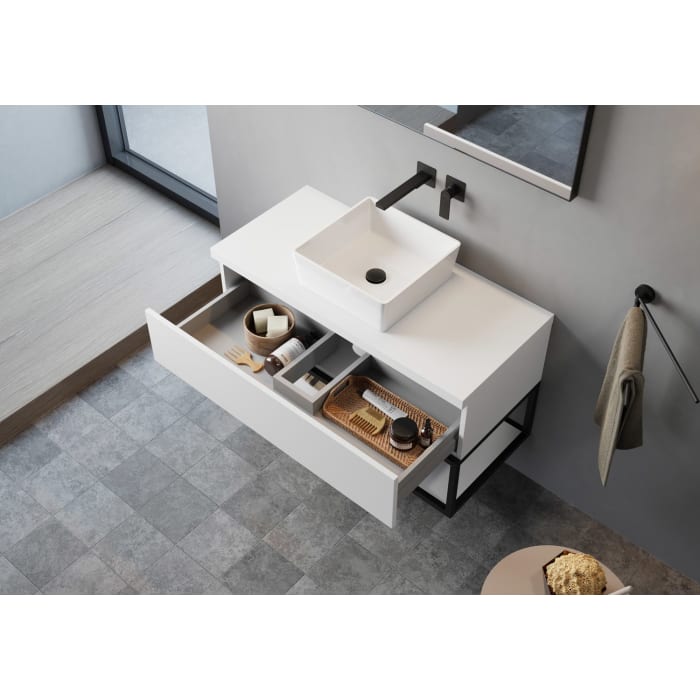 pianura Giulia Badmöbel Set 60,5 cm mit LED-Lichtspiegel