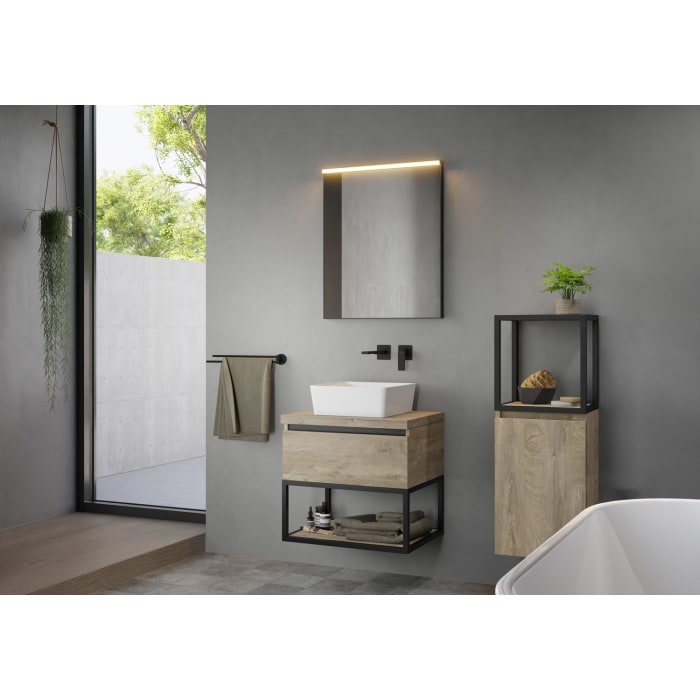 pianura Giulia Badmöbel Set 60,5 cm mit LED-Lichtspiegel