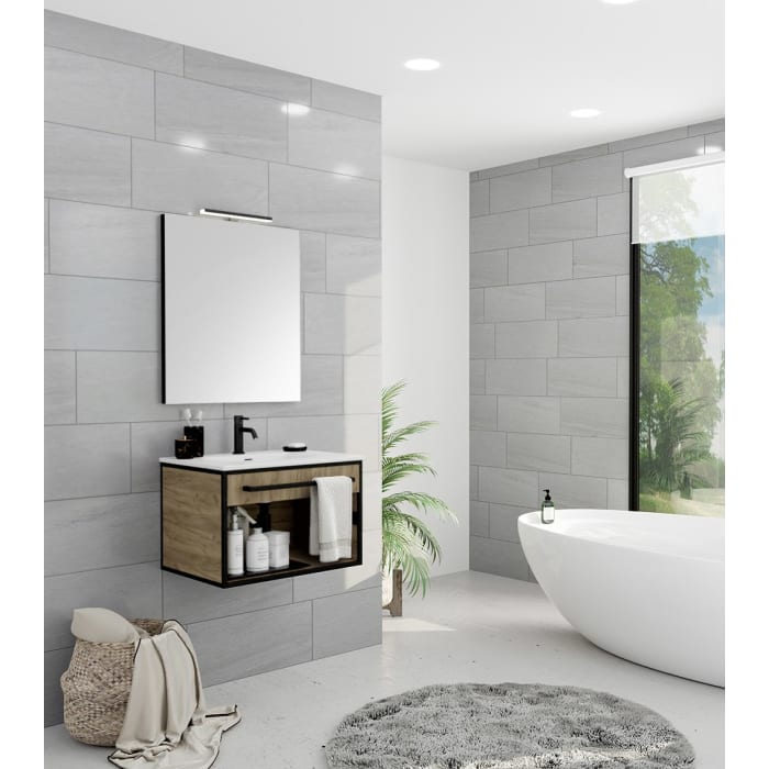 pianura Giulia Badmöbel Set 61 cm mit LED-Lichtspiegel