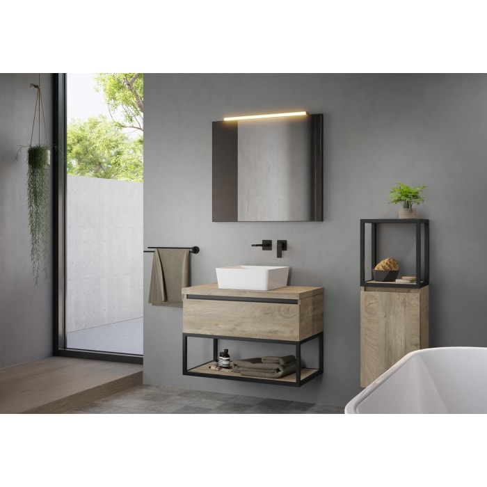 pianura Giulia Badmöbel Set 80,5 cm mit LED-Lichtspiegel