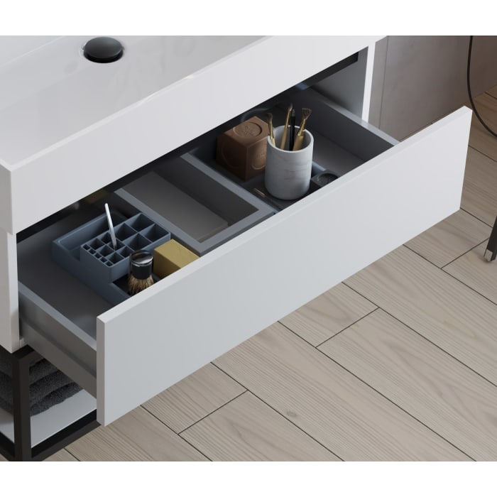 pianura Giulia Waschtisch mit Unterschrank 100 cm, mit 1 Hahnloch