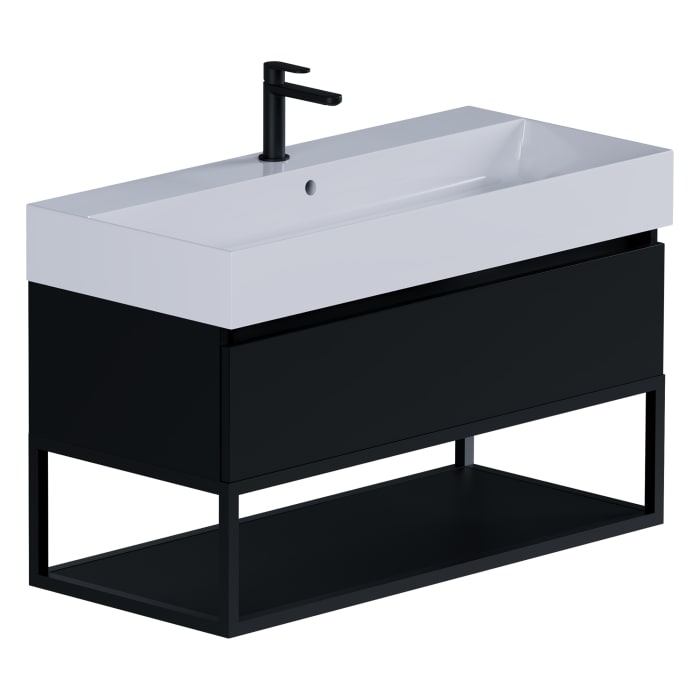 pianura Giulia Waschtisch mit Unterschrank 100 cm, mit 1 Hahnloch