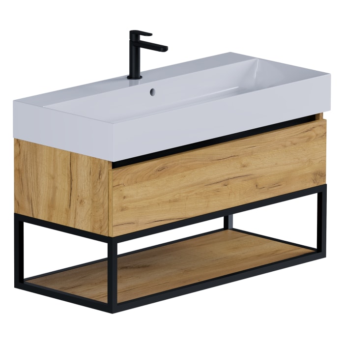 pianura Giulia Waschtisch mit Unterschrank 100 cm, mit 1 Hahnloch