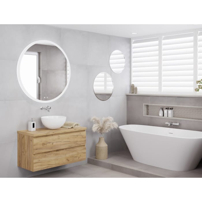 pianura Stella Badmöbel Set 80,5 cm mit LED-Lichtspiegel