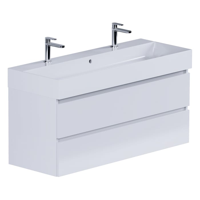 pianura Stella Waschtisch mit Unterschrank 121 cm, mit 2 Hahnlöchern