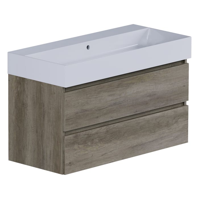 pianura Stella Waschtisch mit Unterschrank 101 cm, ohne Hahnloch