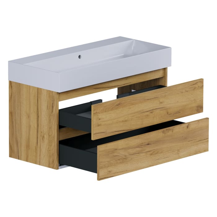 pianura Stella Waschtisch mit Unterschrank 101 cm, ohne Hahnloch