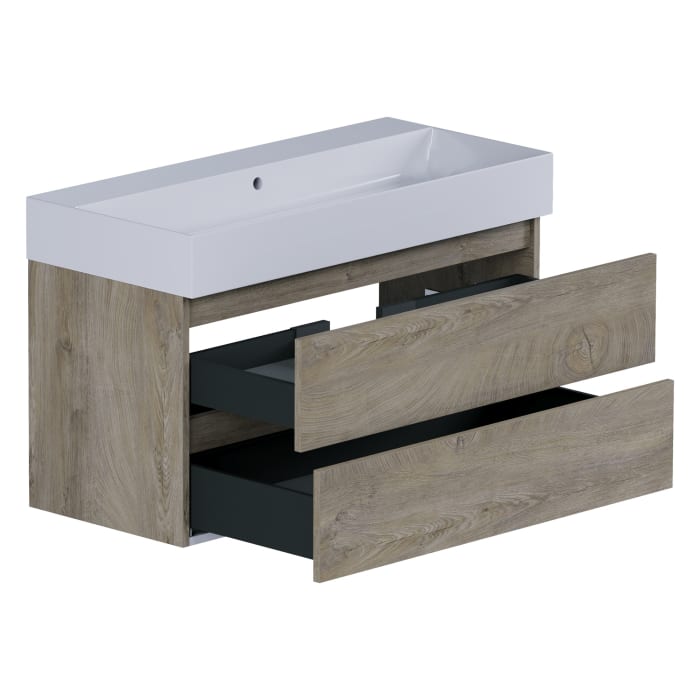 pianura Stella Waschtisch mit Unterschrank 101 cm, ohne Hahnloch