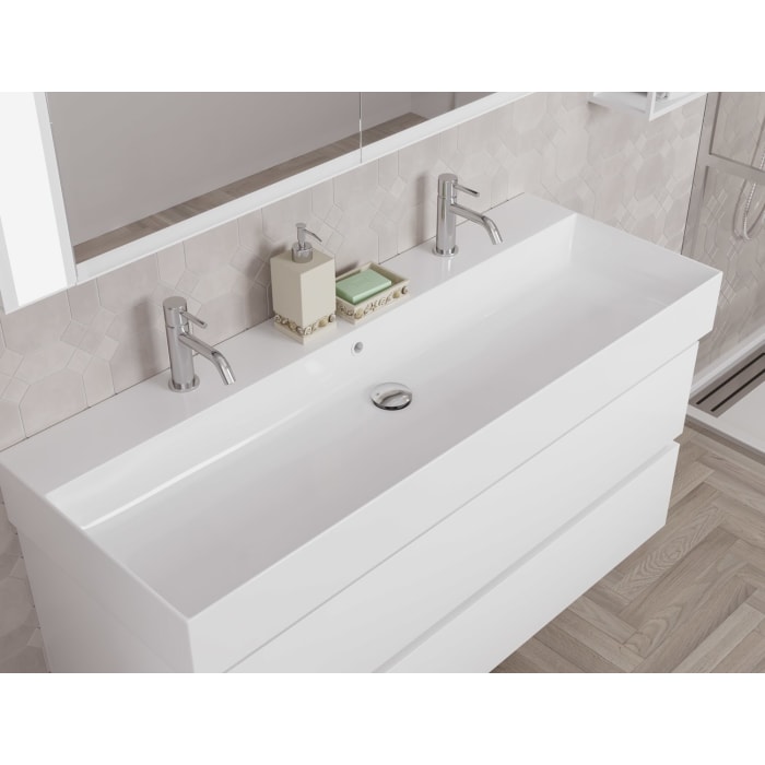 pianura Stella Waschtisch mit Unterschrank 121 cm, mit 2 Hahnlöchern