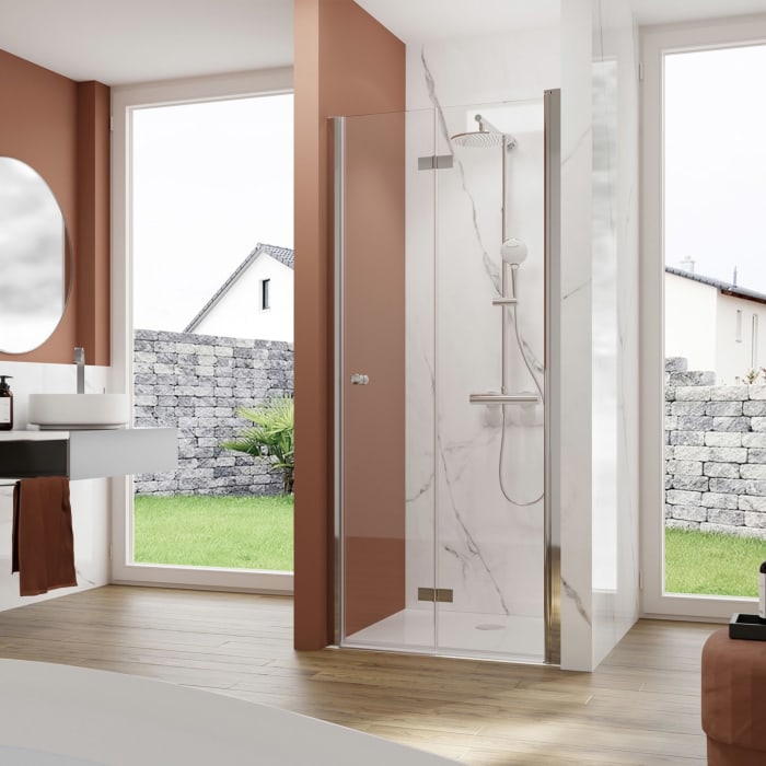 pianura Viola Drehfalttür für Nische 80 x 200 cm, Anschlag rechts