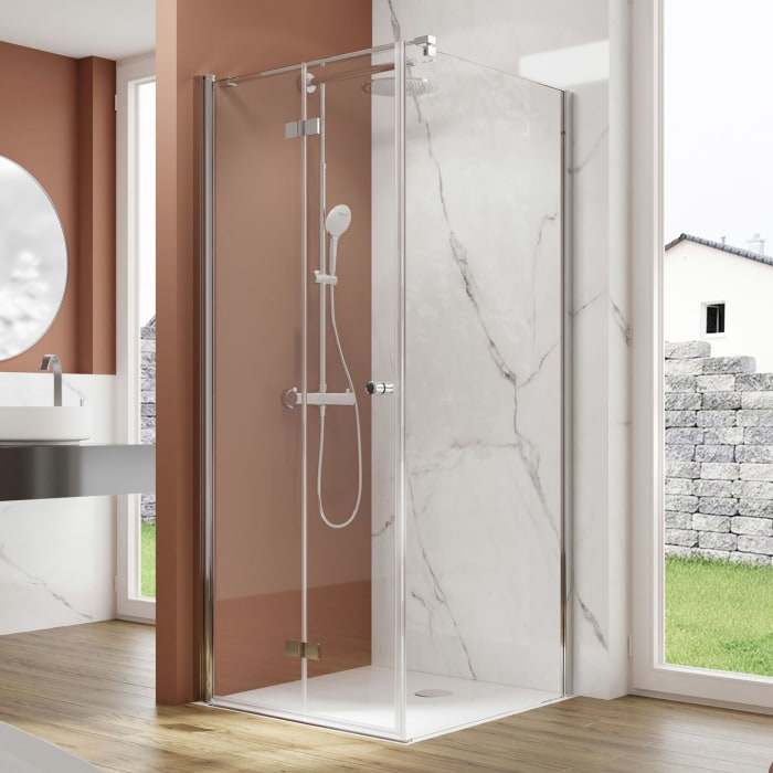 pianura Viola Seitenwand für Drehfalttür Sondermaß, Anschlag rechts