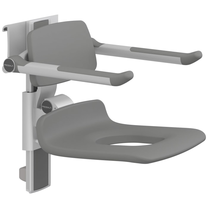 Pressalit PLUS Duschsitz 450 höhenverstellbar mit Rücken- u. Armlehne