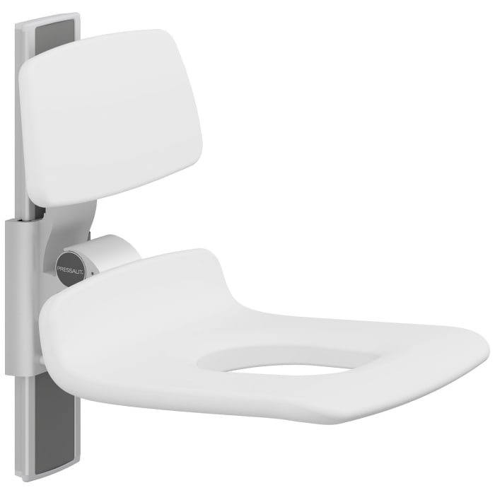 Pressalit PLUS Duschsitz höhenverstellbar mit Rückenlehne R7425000