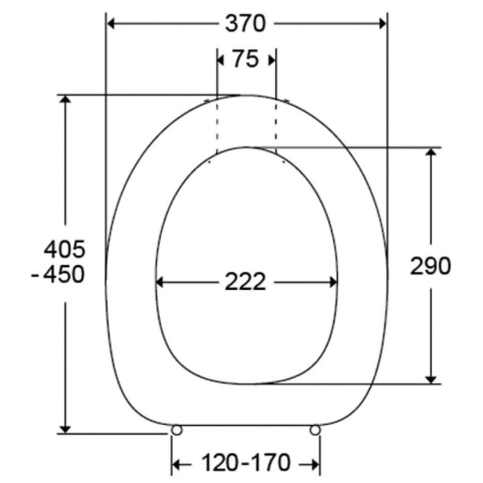 Pressalit WC-Sitz Dania R23 Sitzerhöhung, ohne Deckel, 50mm erhöht