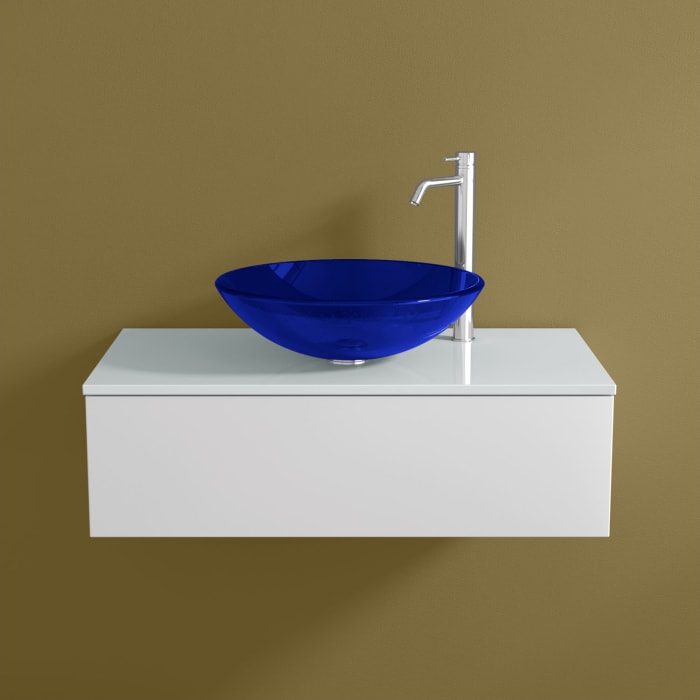 progettobagno Atollo Ø 43 Glas-Aufsatzwaschtisch