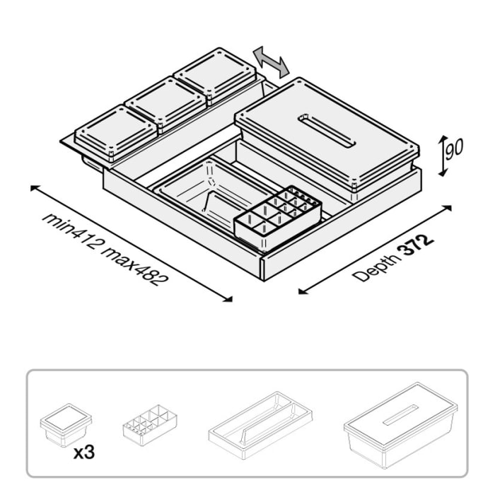 progettobagno Schubladeneinrichtungsset